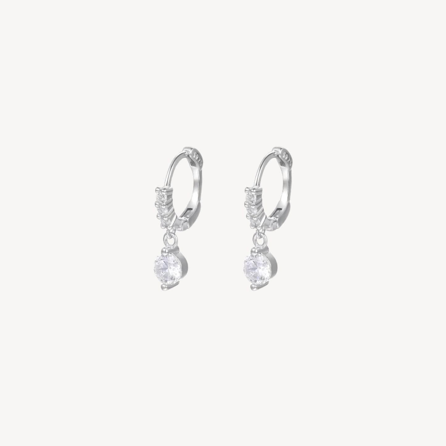 ORECCHINI GLOW DROP IN ARGENTO