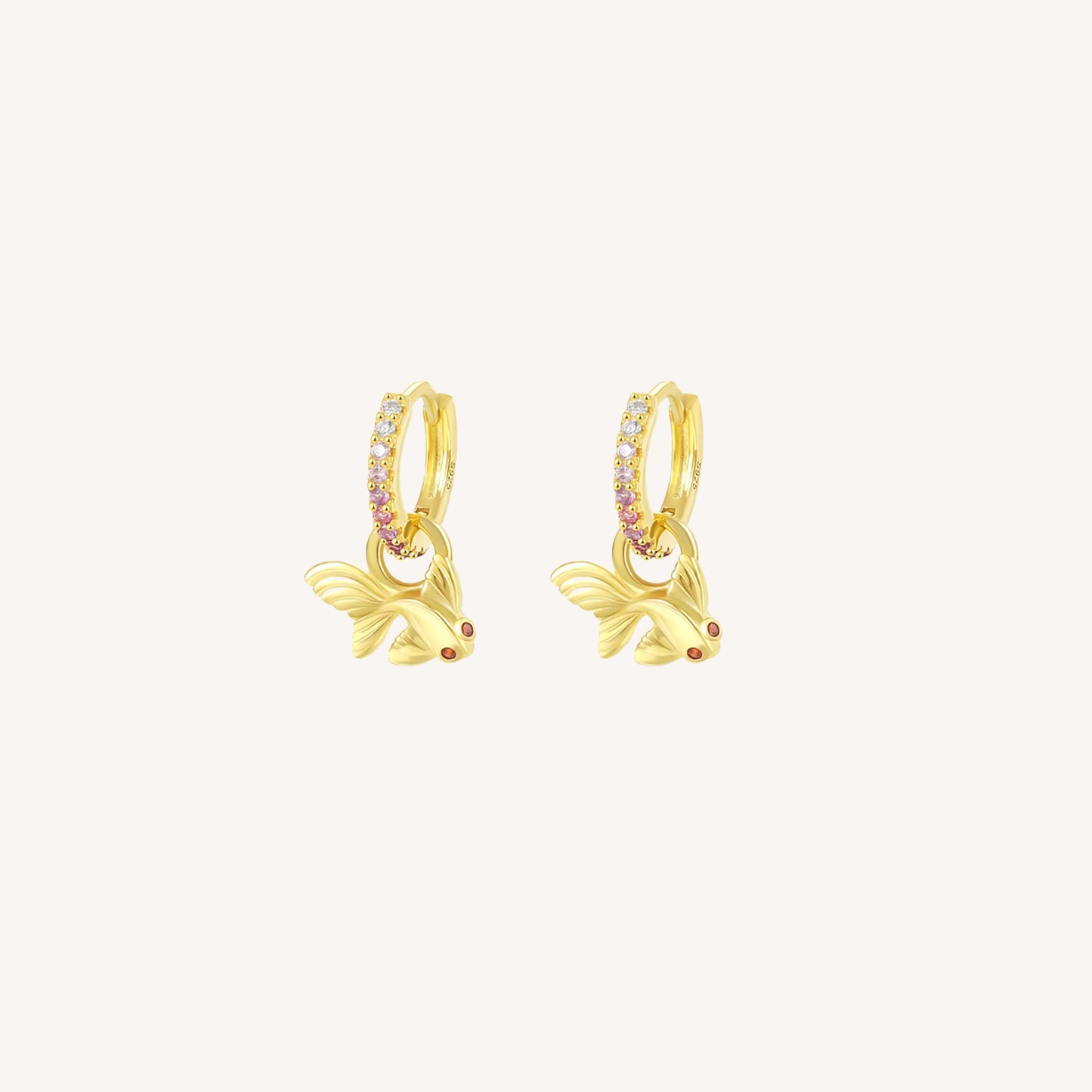 ORECCHINI KOI IN ARGENTO PLACCATO ORO