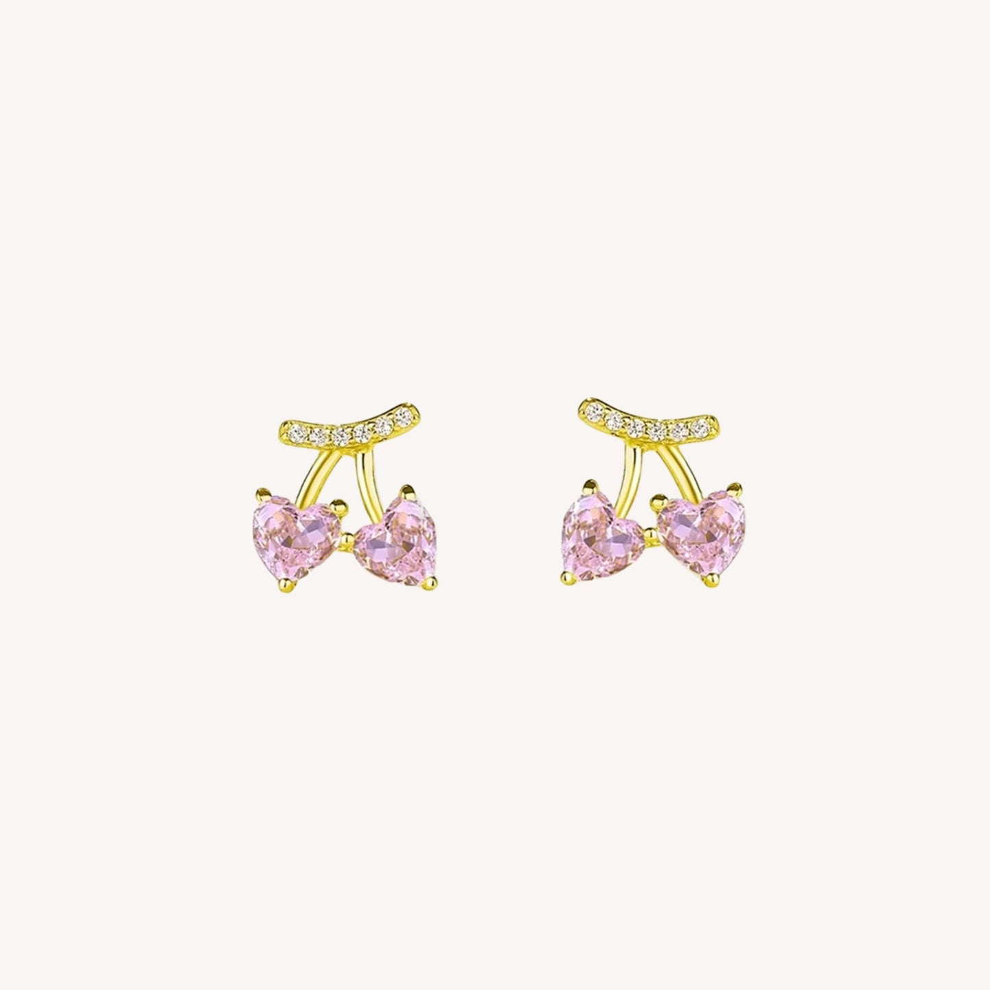 ORECCHINI CHERRY LOVE IN ARGENTO PLACCATO ORO