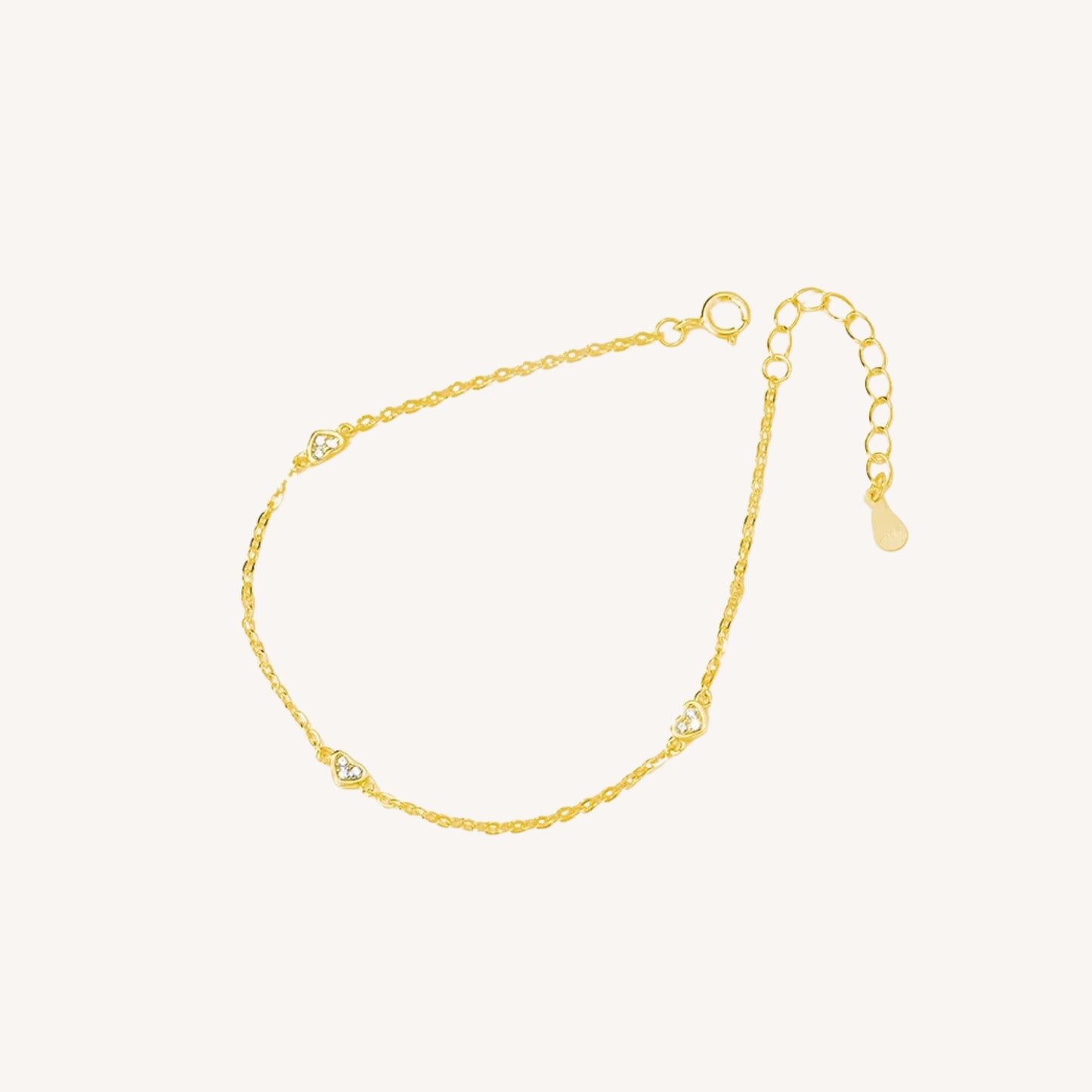 BRACCIALE HEARTLINE IN ARGENTO PLACCATO ORO