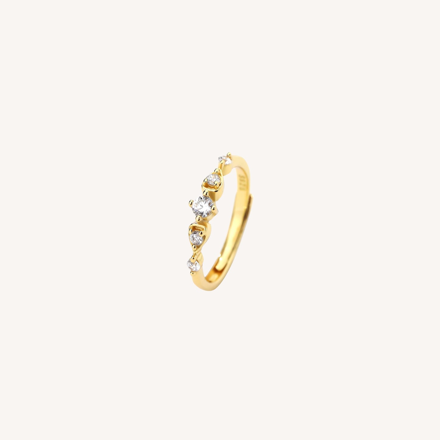 ANELLO AURA ARGENTO PLACCATO ORO