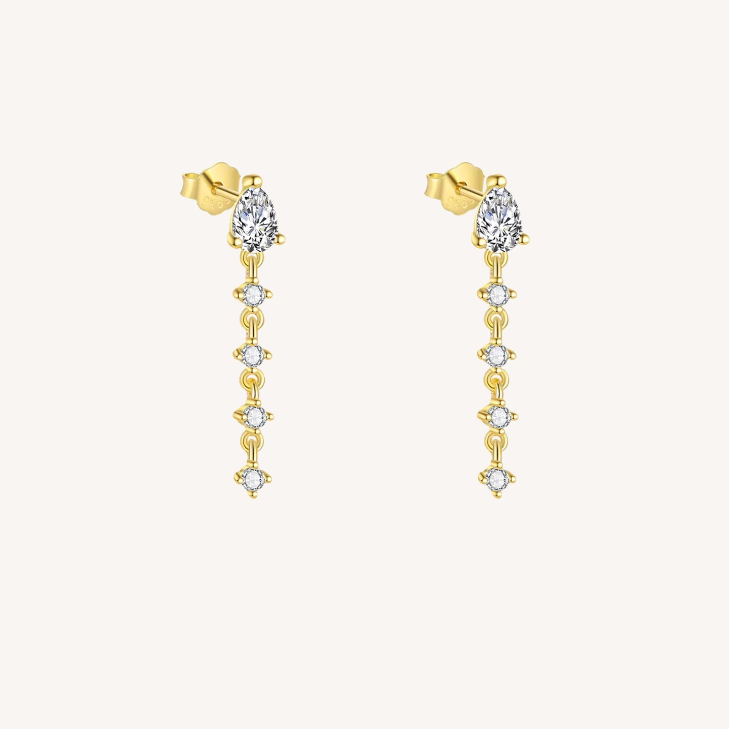 ORECCHINI CASCADE IN ARGENTO PLACCATO ORO