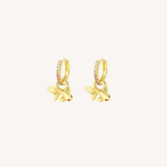 ORECCHINI KOI IN ARGENTO  PLACCATO ORO