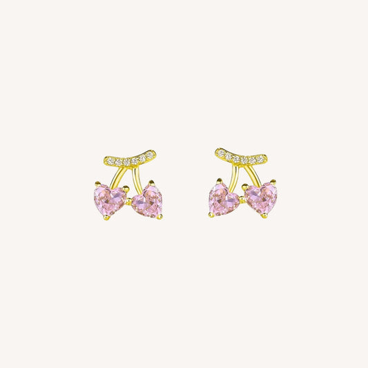 ORECCHINI CHERRY LOVE IN ARGENTO PLACCATO ORO