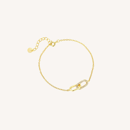 BRACCIALE LINK IN ARGENTO PLACCATO ORO