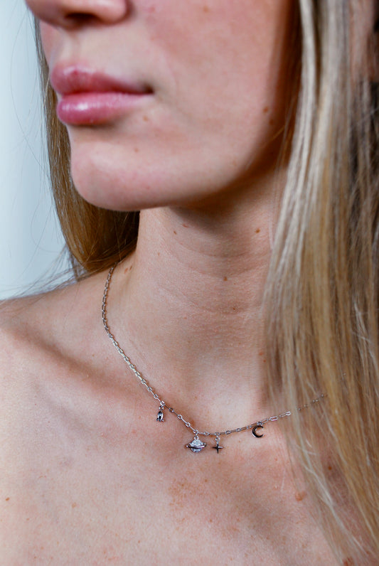 COLLANA GALASSIA IN ARGENTO