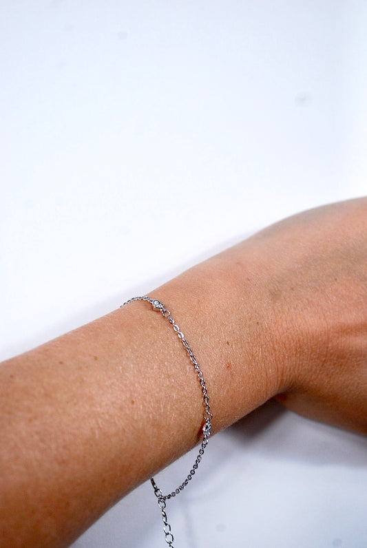 BRACCIALE HEARTLINE IN ARGENTO