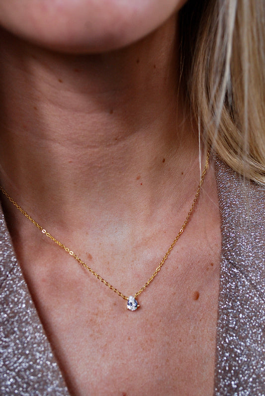 COLLANA DROP OF LIGHT IN ARGENTO PLACCATO ORO