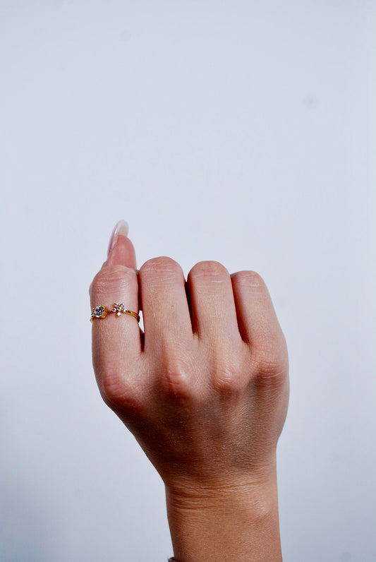 ANELLO BLOOM ARGENTO PLACCATO ORO