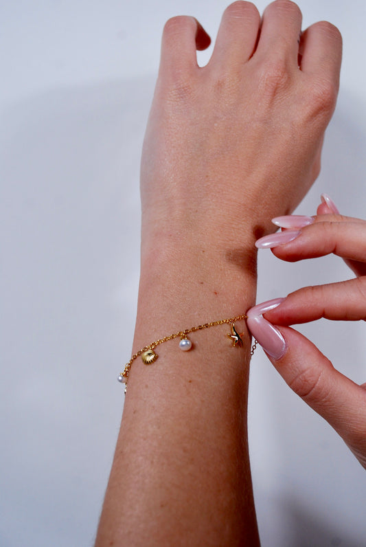 BRACCIALE SIRENA IN ARGENTO PLACCATO ORO
