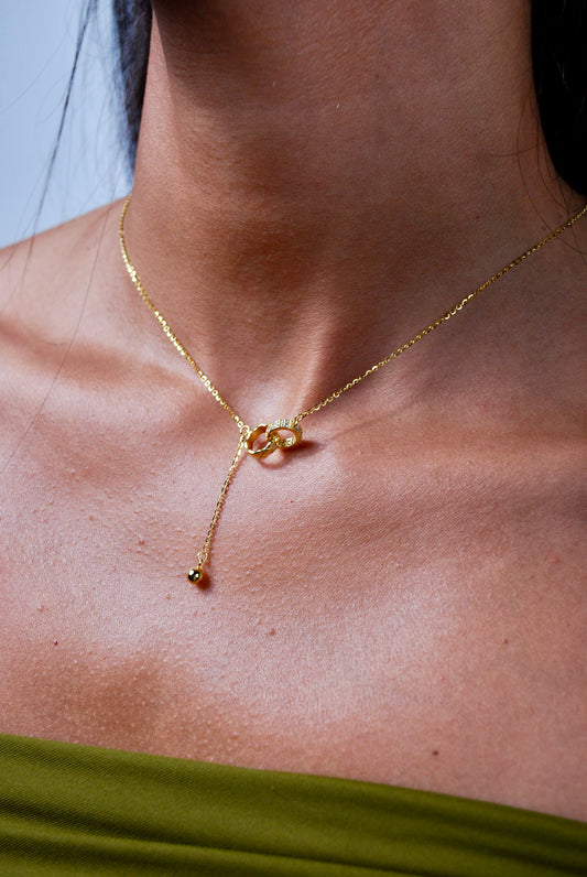 COLLANA ORBIT IN ARGENTO PLACCATO ORO
