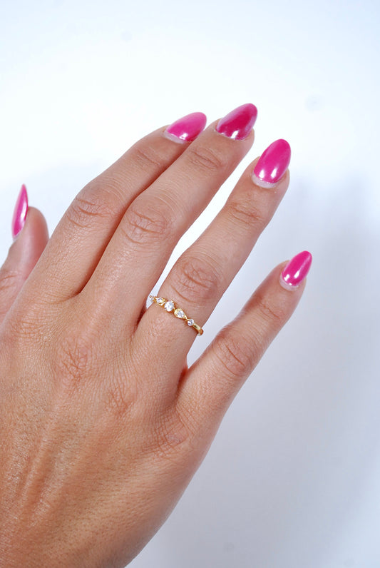 ANELLO AURA ARGENTO PLACCATO ORO